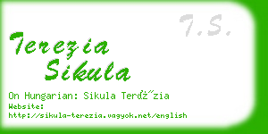 terezia sikula business card